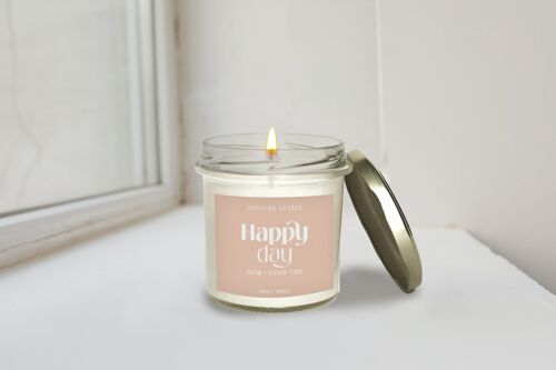 Bougie parfumée "Happy Day" - Thym & Citron Vert