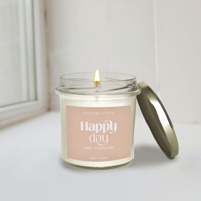 Bougie parfumée "Happy Day" - Thym & Citron Vert