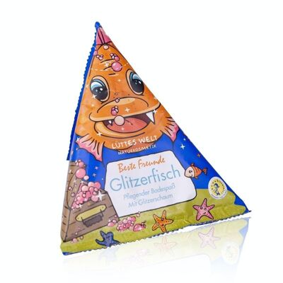 Lüttes Welt BESTE FREUNDE Glitzerfisch- zertifizierte Naturkosmetik, Badezusatz für Kinder