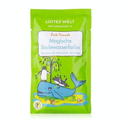 Lüttes Welt BEST FRIEND Magic bath water color - cosmética natural certificada, aditivo de baño para niños