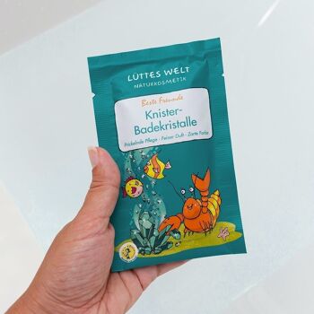 Spectacle de bain Lütte's world BEST FRIENDS - cosmétiques certificats natures dans un coffret cadeau, additifs de bain pour enfants 5
