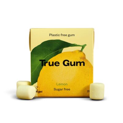 Gomma senza zucchero - Limone - TRUE GUM - Senza plastica