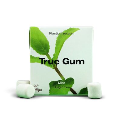 TRUE GUM mint flavor sugar-free gum without plastic