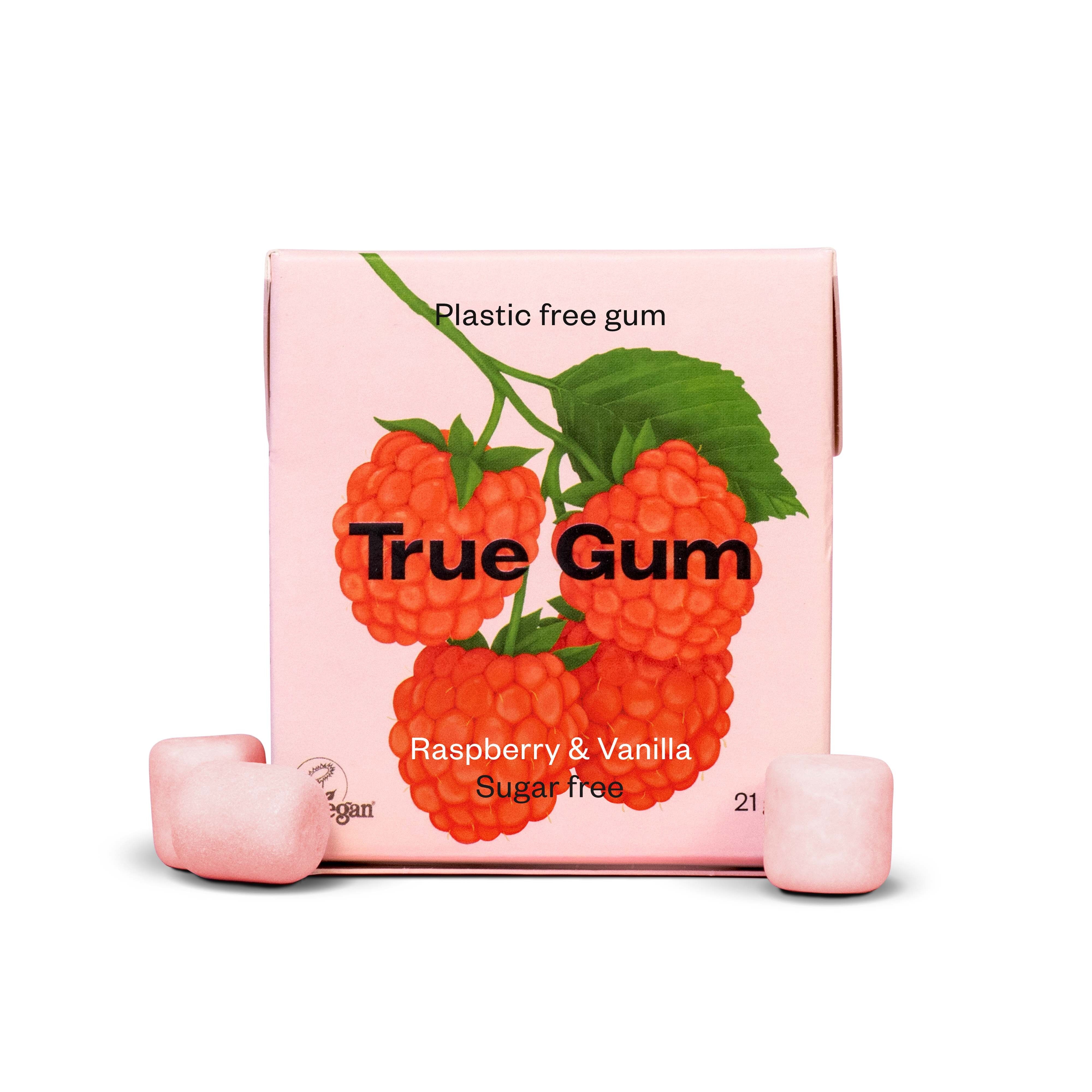 Gomma senza zucchero - Lampone e vaniglia - TRUE GUM - Senza plastica