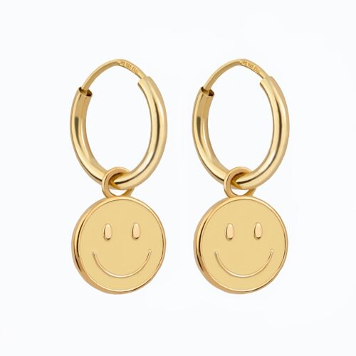 Smiley Hoop Earrings
