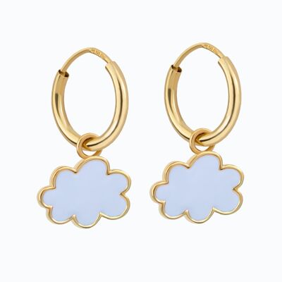 Boucles d'oreilles créoles nuage