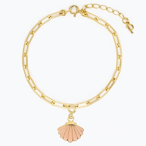 Seashell Link Chain Bracelet