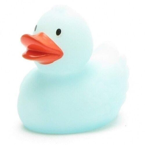 Badeente Glow in the dark -blau - Gummiente