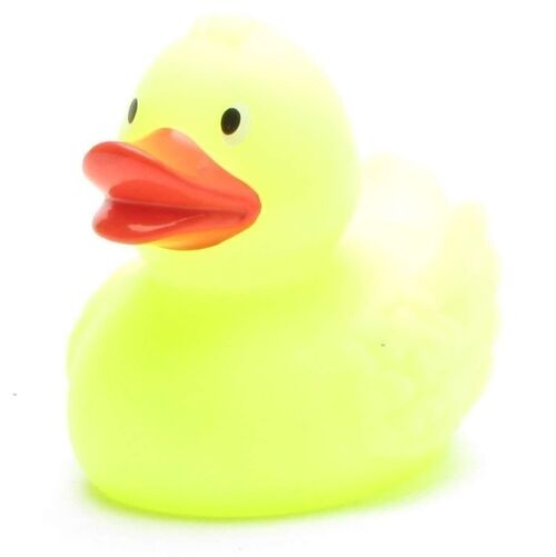 Badeente Glow in the dark - gelb - Gummiente