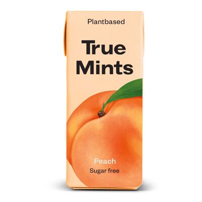TRUE GUM peach flavor sugar-free mints without plastic