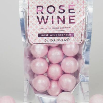 Rosé-scented bath bombs