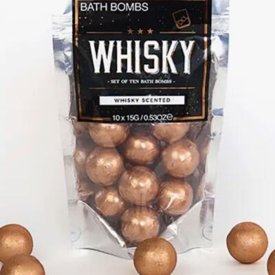Whiskey scented bath bombs