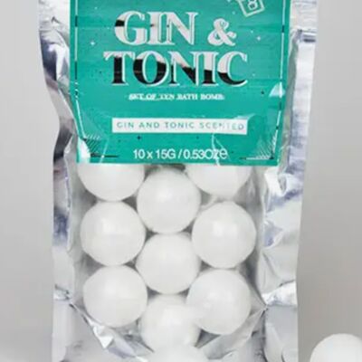 Gin and tonic scented bath bombs
