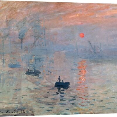 Impression sur toile de qualité musée : Claude Monet, impression du soleil levant