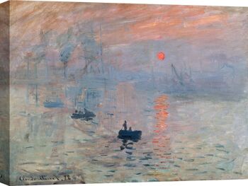 Impression sur toile de qualité musée : Claude Monet, impression du soleil levant 1