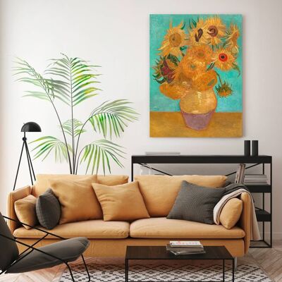 Vincent van Gogh museum quality canvas painting, Sunflowers