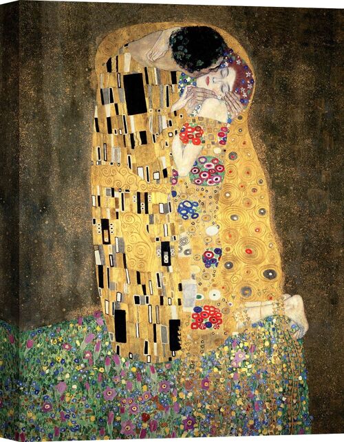 Quadro su tela di qualità museale Gustav Klimt, Il Bacio