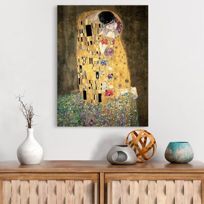 Lienzo de calidad del museo Gustav Klimt, El beso
