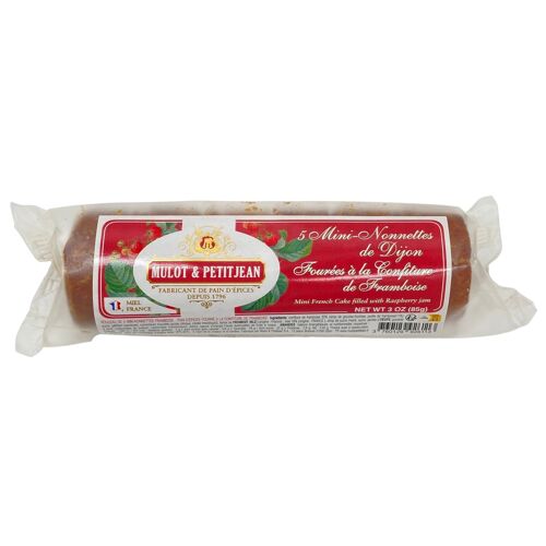 Pain d'épices - Rouleau de 5 mini-nonnettes fourrées à la confiture de framboise