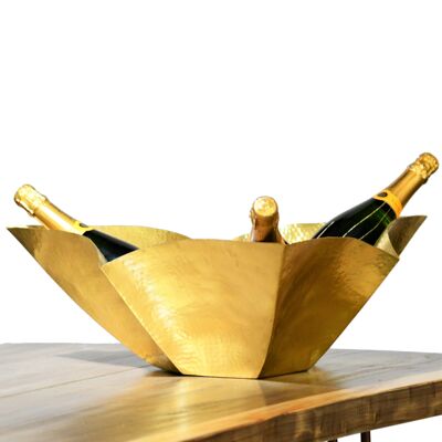 Multiple champagne cooler, gold colored