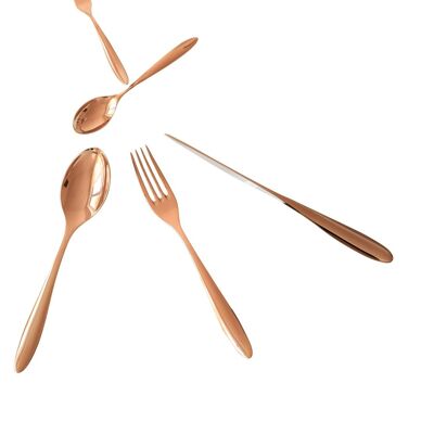 Cutlery Set, for 6 people, 30-piece set - rose gold