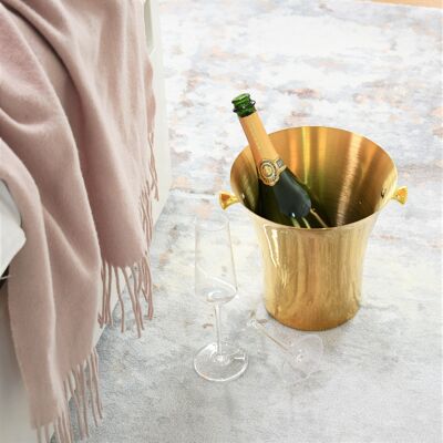 Cylinder: wine and champagne cooler: gold