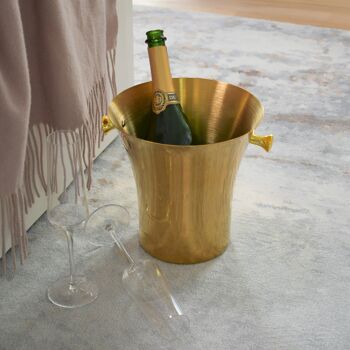 Cylindre : seau à vin et champagne : or 4