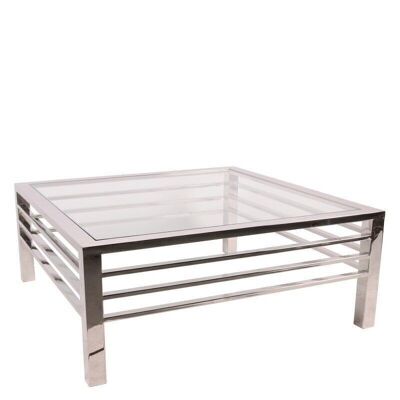 Coffee table Dubai square silver