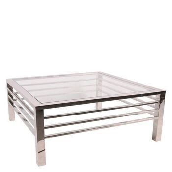 Table basse Dubai carré argent 1