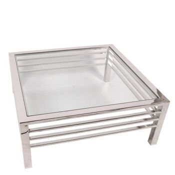 Table basse Dubai carré argent 2