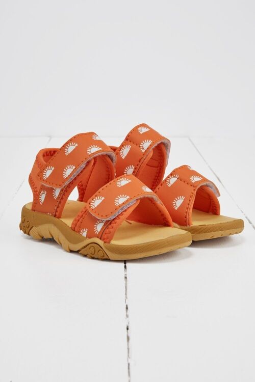 Grass & Air Kids Orange Colour-Changing Sandals