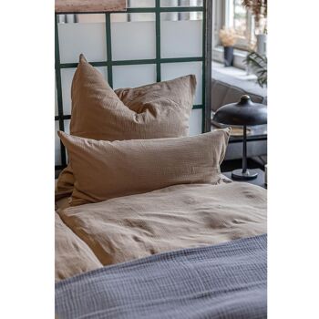 Coussin en mousseline "Eliane" • Taupe 2