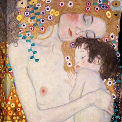 Gustav Klimt Museumsqualität Leinwand Die drei Lebensalter der Frau (Detail)