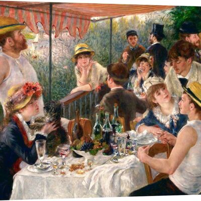 Toile qualité musée : Renoir, petit déjeuner des bateliers