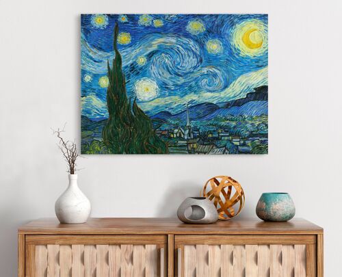 Quadro su tela di qualità museale Vincent van Gogh, La notte stellata