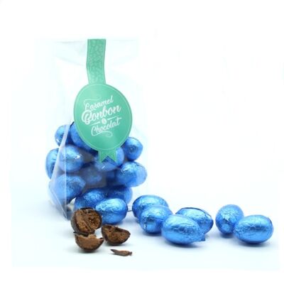 BLACK PRALINE ALUMINUM EGG BAG 150g - Box of 6 bags