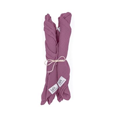 "Anne-Marie" Muslin Napkins • Berry • Set of 4