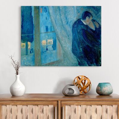 Impresión en lienzo con calidad de museo de Edvard Munch, El beso