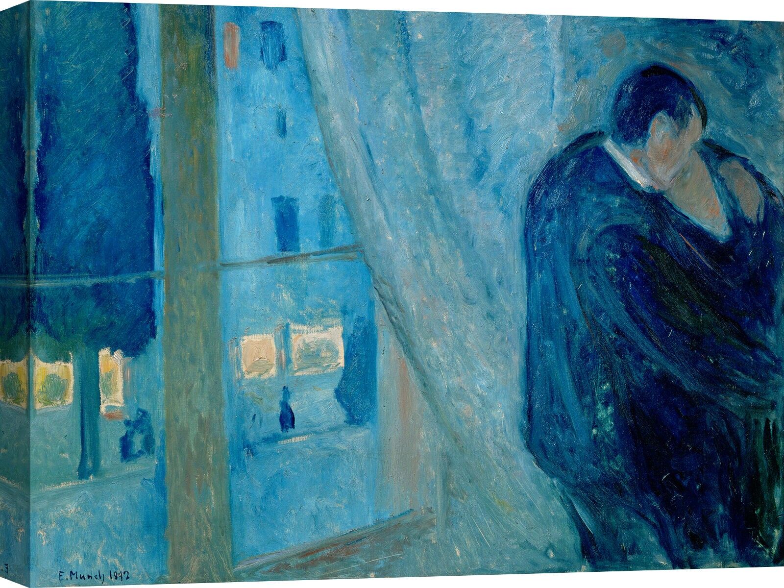 Quadro su tela di qualità museale Edvard Munch, Il Bacio