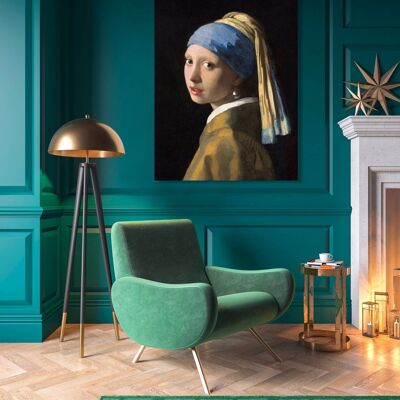 Museumsqualität Leinwand Jan Vermeer, Mädchen mit einem Perlenohrgehänge