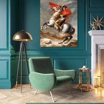 Quadro su tela: Jacques-Louis David, Napoleone Bonaparte valica il Gran San Bernando