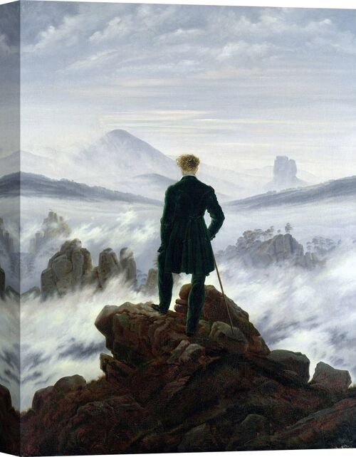 Quadro su tela: Caspar David Friedrich, Il viandante sul mare di nebbia
