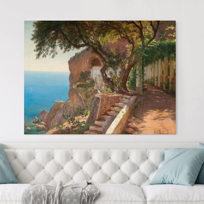 Carl Frederic Aagaard museum quality canvas print, Pergola in Amalfi