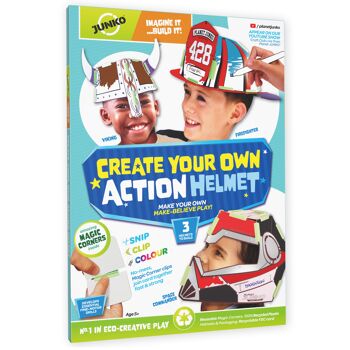 JUNKO Créez votre propre casque d'action (Kit d'artisanat écologique) 1