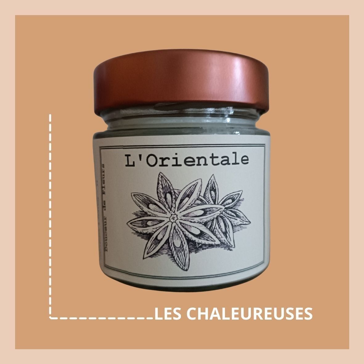 Candela in cera di soia e colza - Orientale - 180gr