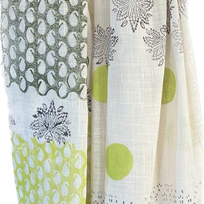 Blockprint linen veil stole