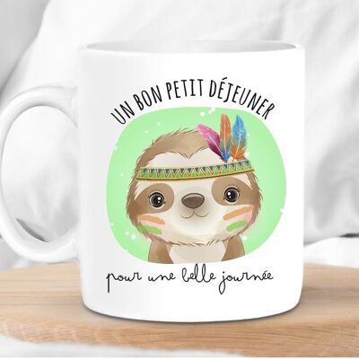 boho sloth mug