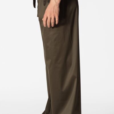 PANTALONES SAM WIDE - Negro/Oliva/Ocre Newlife - Pequeño - OLIVA