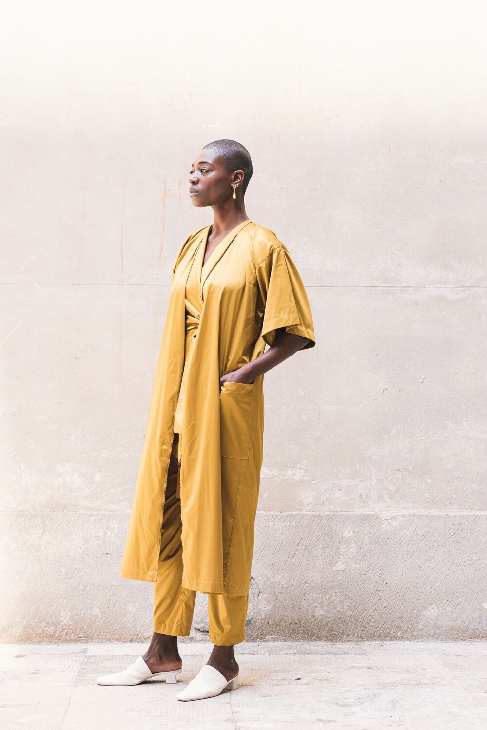 TÚNICA SAMUE - Negro/Oliva/Ocre Newlife - Mediano - Ocre