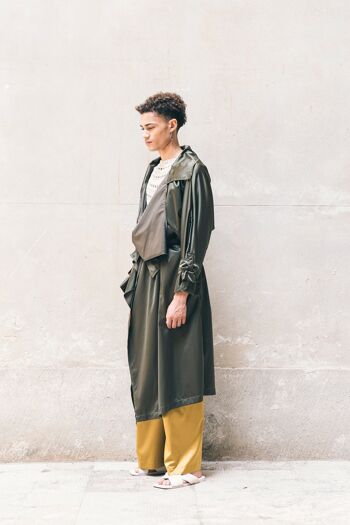 ANDREA Newlife Trench - Olive/Noir - Grand - Olive 2